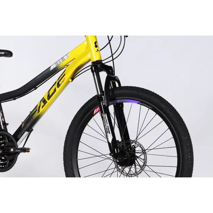 Велосипед Space 24" AURORA DD FR рама-12" ST 2026 жовто-чорний (OPS-SP-24-078) зображення 4