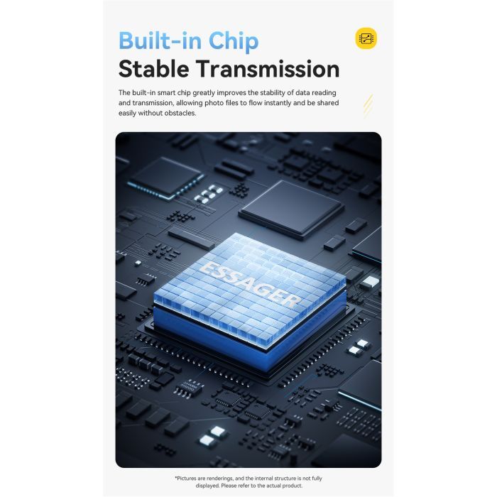 Считыватель флеш-карт Essager USB-C + USB-A to Micro SD black (EDKTF-QW0G-P) изображение 10