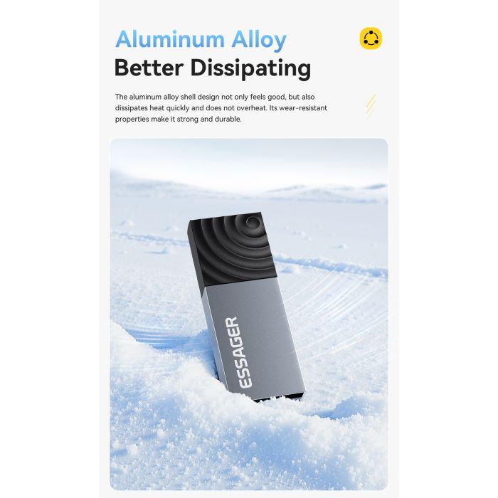 Считыватель флеш-карт Essager USB-C + USB-A to Micro SD black (EDKTF-QW0G-P) изображение 11