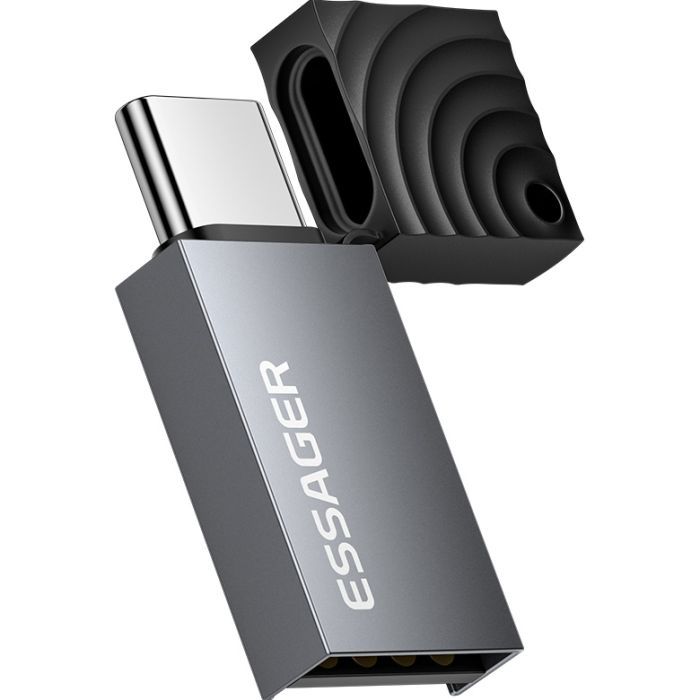 Считыватель флеш-карт Essager USB-C + USB-A to Micro SD black (EDKTF-QW0G-P)