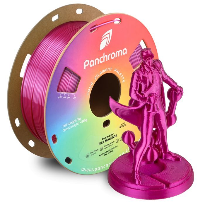 Пластик для 3D-принтера Polymaker PLA PANCHROMA SILK 1,75mm 1kg MAGENTA (CA03010) зображення 4