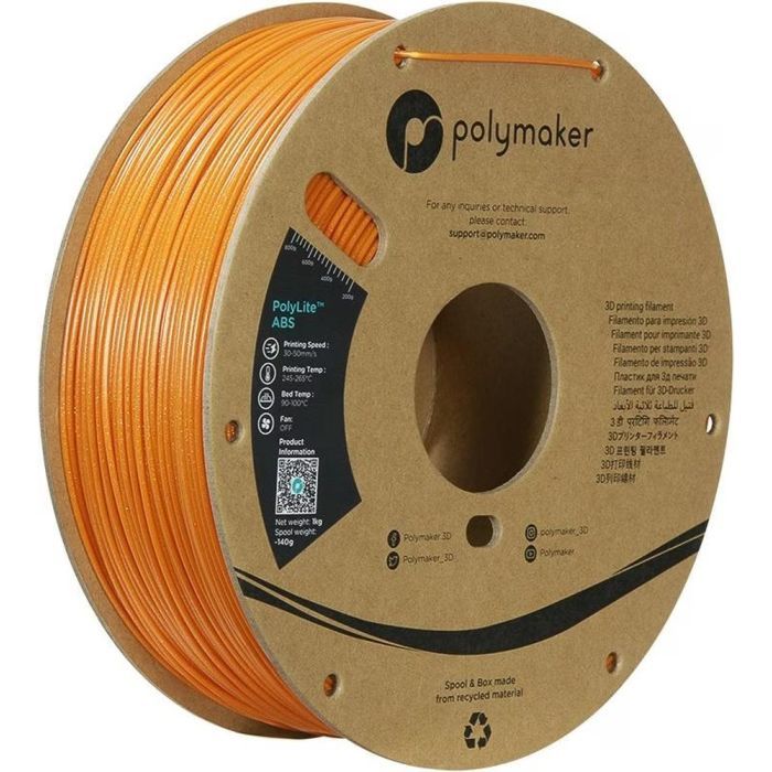 Пластик для 3D-принтера Polymaker ABS POLYLITE GALAXY 1,75mm 1kg ORANGE (PE01035)