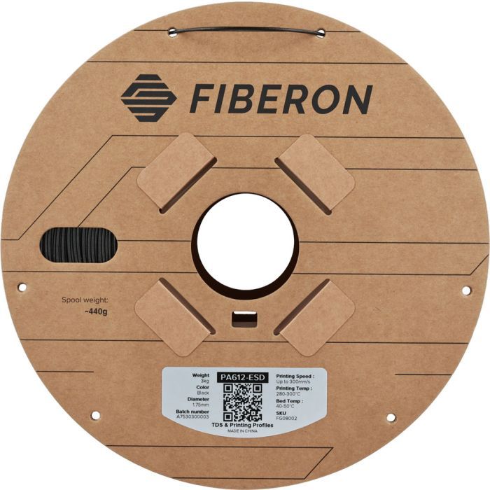 Пластик для 3D-принтера Polymaker Fiberon PA612-ESD 1,75mm 3kg BLACK (FG08002) зображення 2