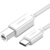 Кабель для принтера Ugreen USB-C 2.0 to BM 1.5m white (40417)