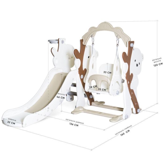 Игровая площадка Mealux Koda White/Coffee (KD-B021 White/Coffee) изображение 2