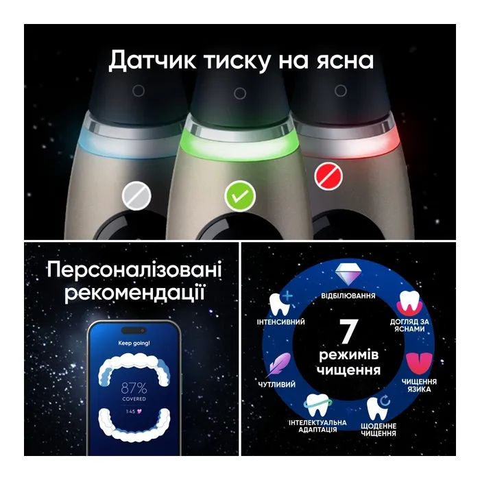 Електрична зубна щітка Oral-B iO 10 Lunar Gold (8006530054102) зображення 6