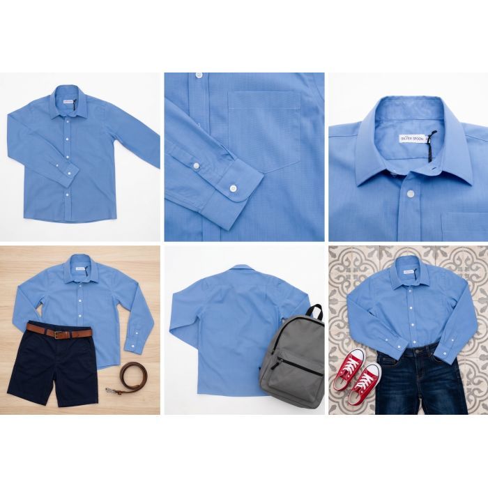 Рубашка детская Silver Spoon с длинным рукавом (SS14B-1402-80-A-146B-darkblue) изображение 7