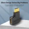 Переходник HDMI M to HDMI F 4K60Hz 90° corner black Vention (AIQB0) изображение 2