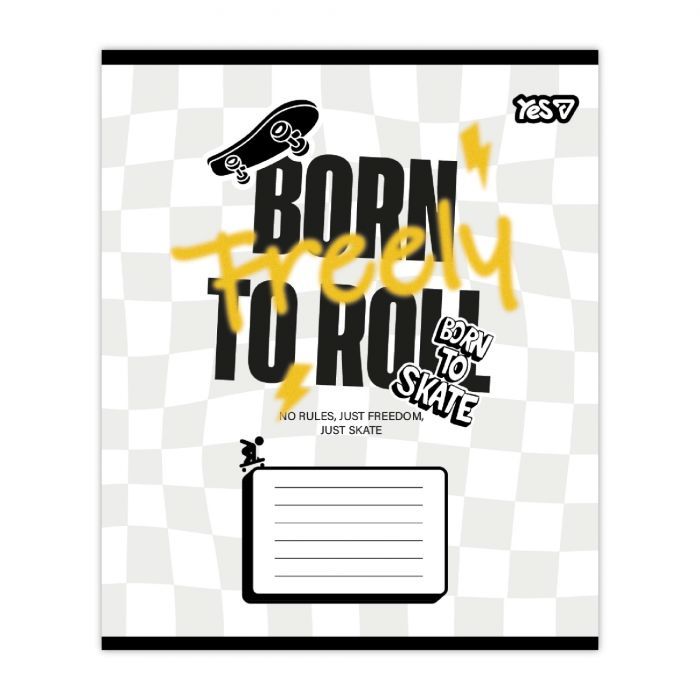 Зошит Yes Born to skate А5 18 аркушів лінія (768718) зображення 4