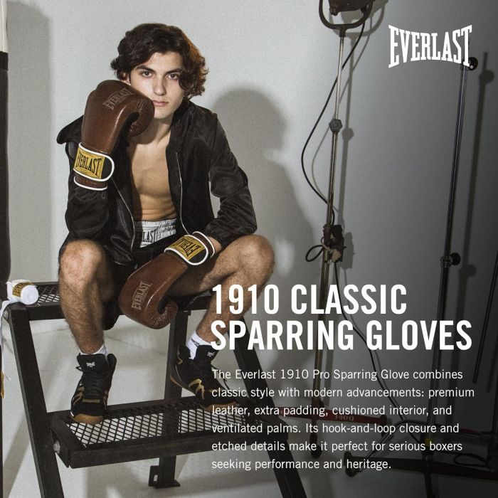 Боксерские перчатки Everlast 1910 Classic Training Glove P00002501 коричневий 12 унцій (009283610302) изображение 2
