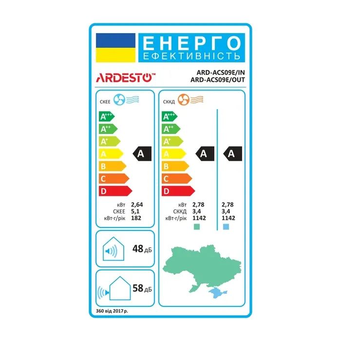 Кондиціонер ARDESTO ARD-ACS09E зображення 9