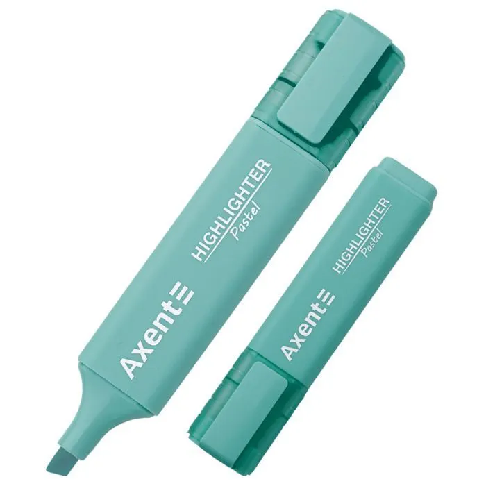 Маркер Axent Highlighter 2537-A, 1-5 мм клиноп. пастель бірюзовий (2537-09-A)