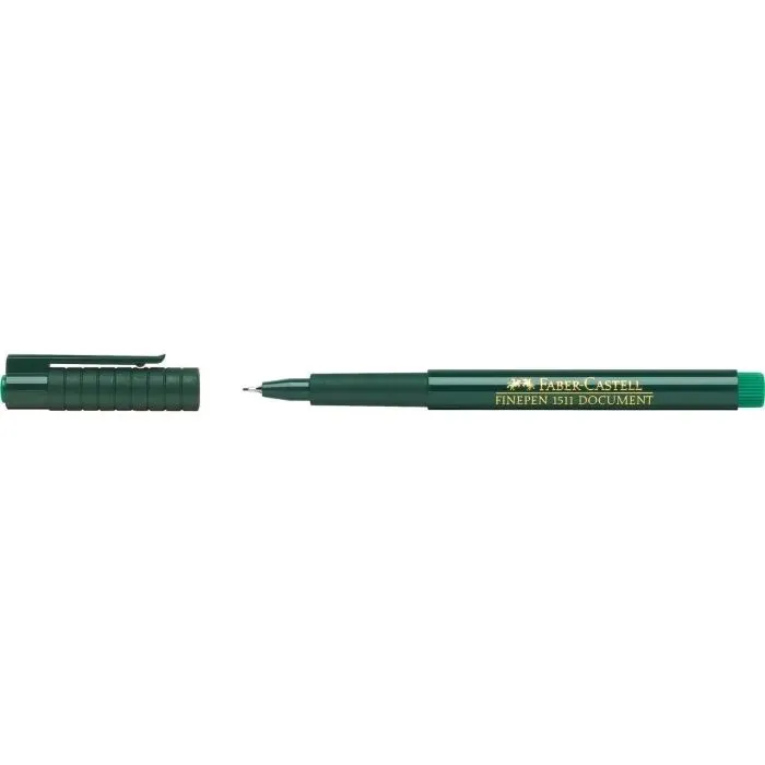 Лайнер Faber-Castell капілярна ручка FINEPEN 1511 Document зелена 0,4 мм (1856) зображення 3