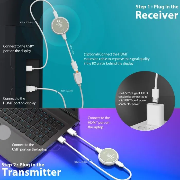 Адаптер HDMI extender 30m wireless J5create (JVAW75-N) зображення 5