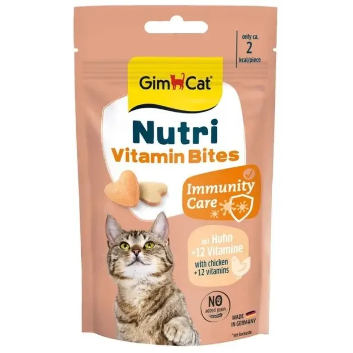 Витамины для кошек GimCat Nutri Vitamin Bites мультивитамины 40 г (4002064428024)