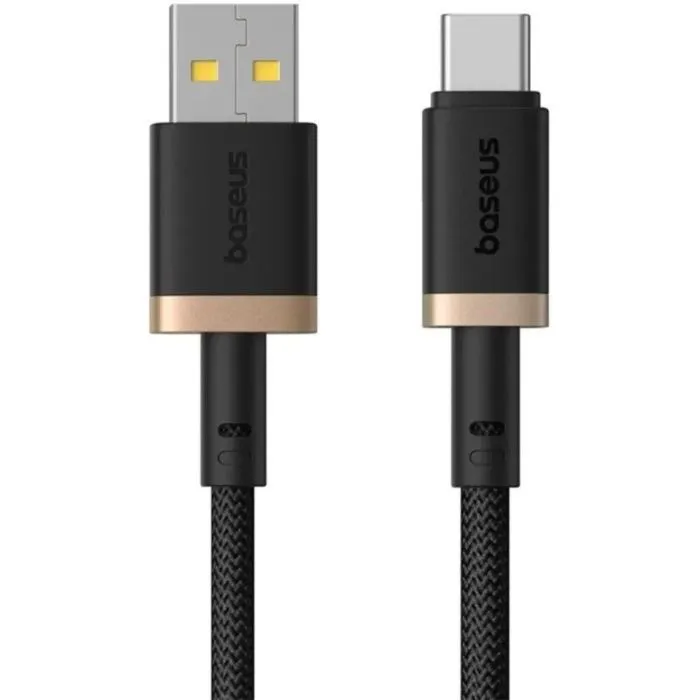 Дата кабель USB AM to USB-C 2.0m 60W black/gold Baseus (P10377802U01-02)
