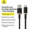 Дата кабель USB AM to USB-C 2.0m 60W black/gold Baseus (P10377802U01-02) изображение 5