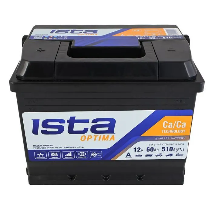 Акумулятор автомобільний ISTA Optima 60Ah 510A L+ (L2) зображення 2