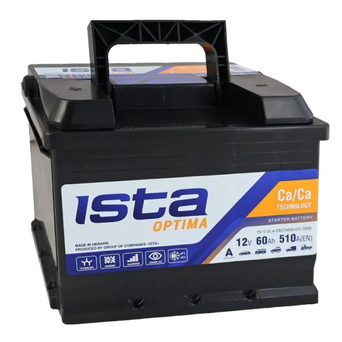 Акумулятор автомобільний ISTA Optima 60Ah 510A L+ (L2) зображення 3
