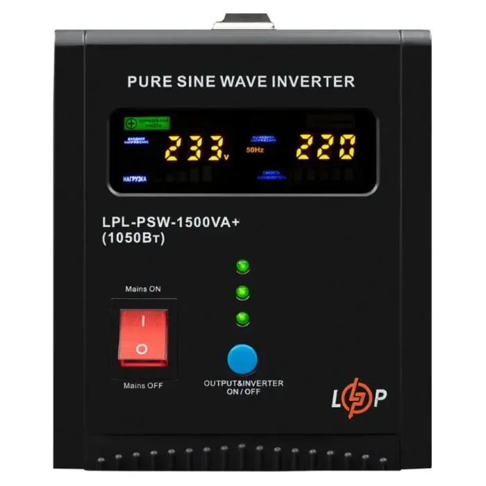 Пристрій безперебійного живлення LogicPower LPL-PSW-1500VA+ ( 1050W ) 12V (37720)