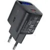 Зарядное устройство Acefast USB-C 20W GaN with digital display black (6974316284413)