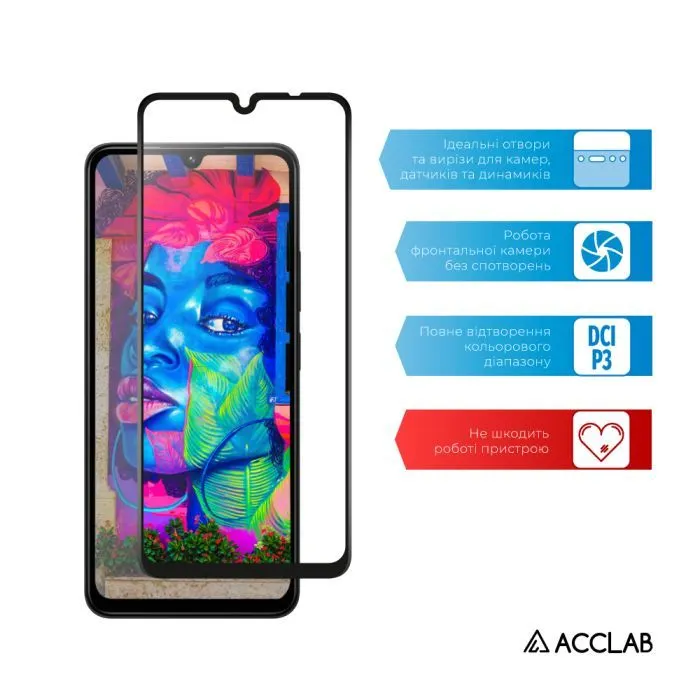 Скло захисне ACCLAB Full Glue Xiaomi Poco C75 Black (1283126607967) зображення 5