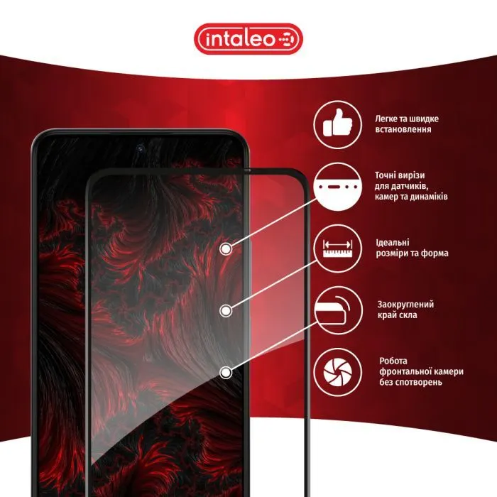 Скло захисне Intaleo Full Glue Xiaomi Redmi Note 14 5G Black (1283126599460) зображення 3