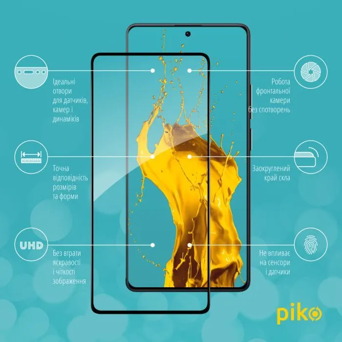 Скло захисне Piko Full Glue Xiaomi Redmi Note 14S 4G Black (1283126620843) зображення 3