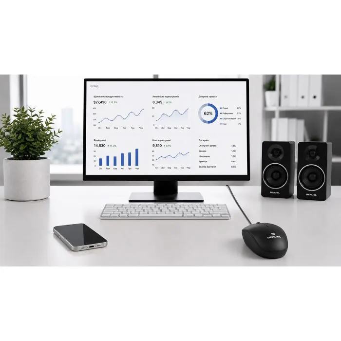 Мишка REAL-EL RM-206 USB Black (EL123200061) зображення 10
