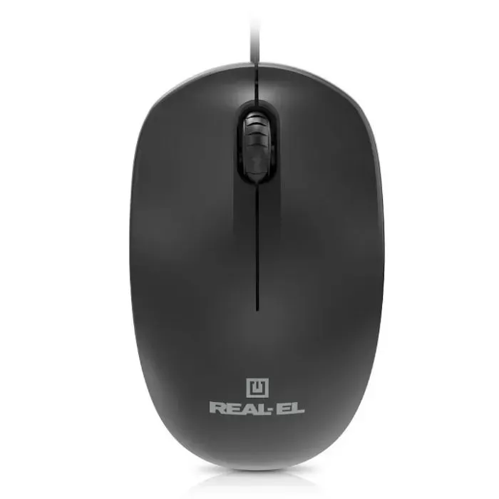 Мишка REAL-EL RM-206 USB Black (EL123200061)