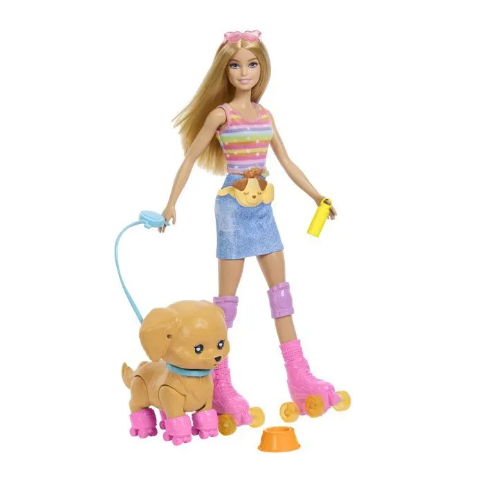 Лялька Barbie Pets Катання з хвостатим другом Блондинка (JMJ44)