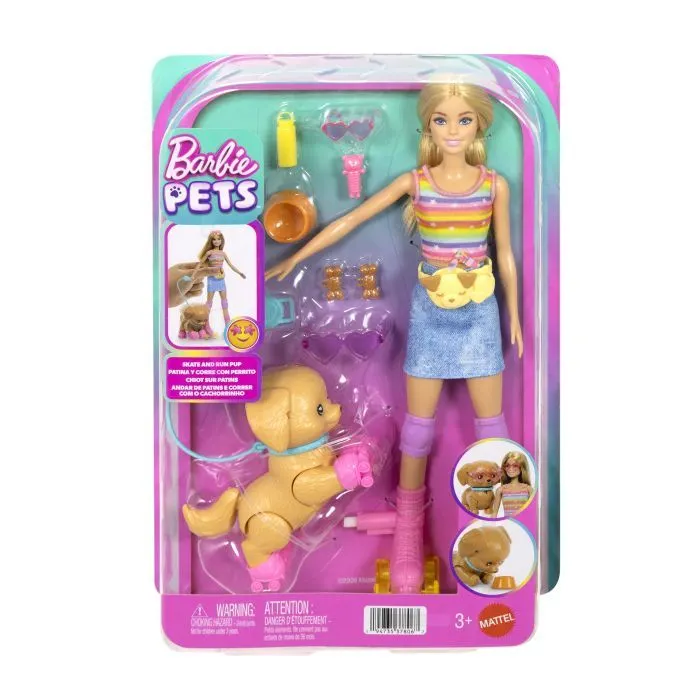 Лялька Barbie Pets Катання з хвостатим другом Блондинка (JMJ44) зображення 8