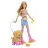 Лялька Barbie Pets Катання з хвостатим другом Блондинка (JMJ44)