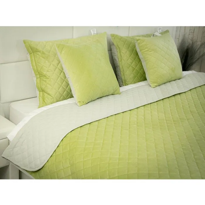 Покривало Руно Olive Green ромб велюр 180х220 (340.55_Olive Green ромб) зображення 6