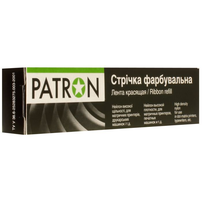 Лента к принтерам 13мм х 16м Refill STD Black кільце Patron (RIB-PN-12.7x16-К-B)