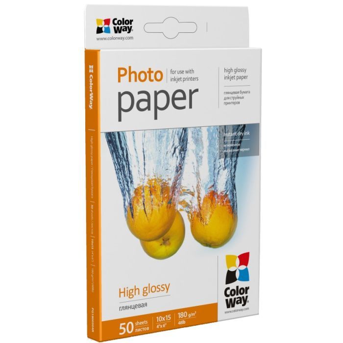 Фотобумага ColorWay 10x15 180г glossy, 50с (PG1800504R) изображение 2