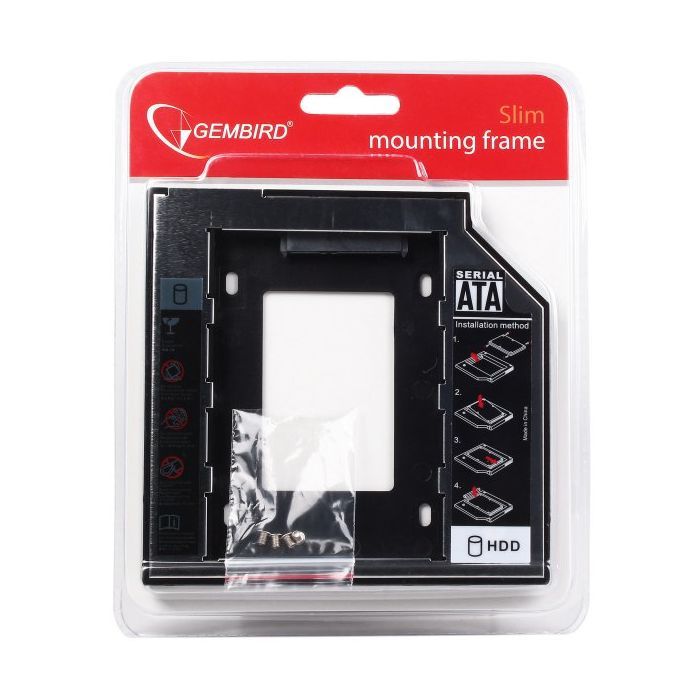Фрейм-переходник Gembird 2.5" HDD/SSD to laptop slim 5.25'' bay (MF-95-01) изображение 6