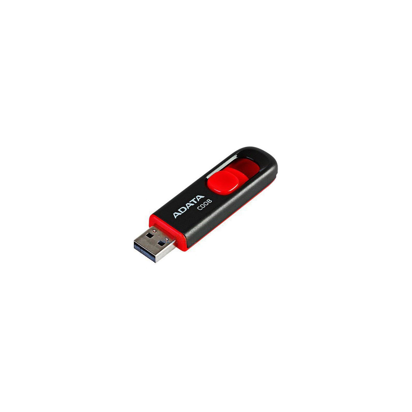 USB флеш накопитель ADATA 32Gb C008 black+red (AC008-32G-RKD) изображение 2