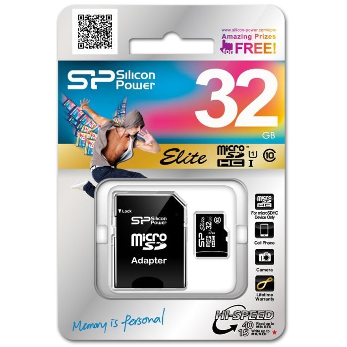 Карта пам'яті Silicon Power 32GB microSD Class 10 UHS-ISDR (SP032GBSTHBU1V10SP) зображення 2