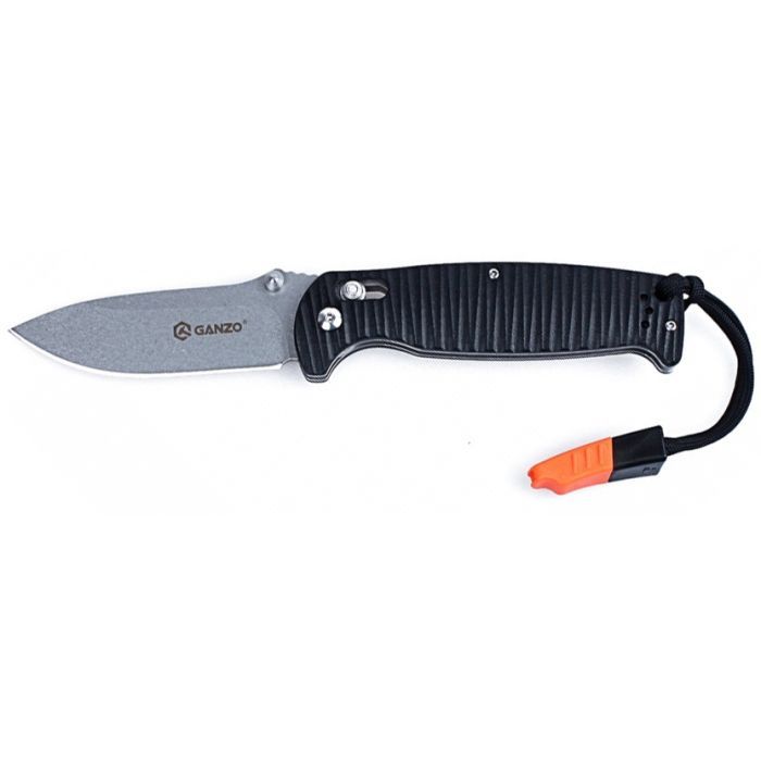 Нож Ganzo G7413P-BK-WS чёрный (G7413P-BK-WS)