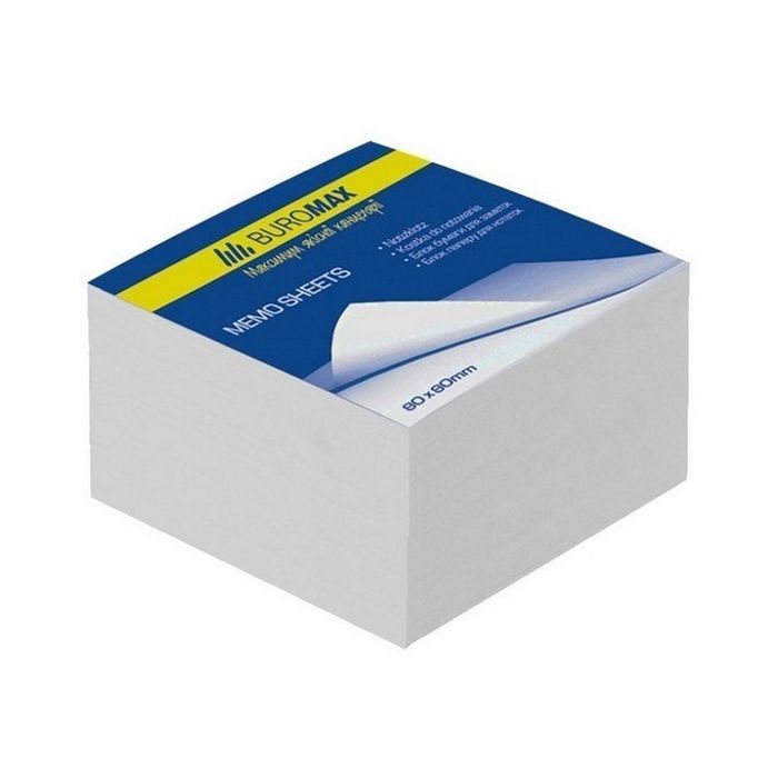 Папір для нотаток Buromax White JOBMAX 90х90х30мм., unglued (BM.2209)