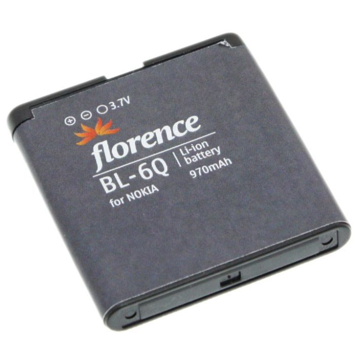 Аккумуляторная батарея Florence Nokia BL-6Q 970mA (BL-6Q) (FLBL-6Q) изображение 2