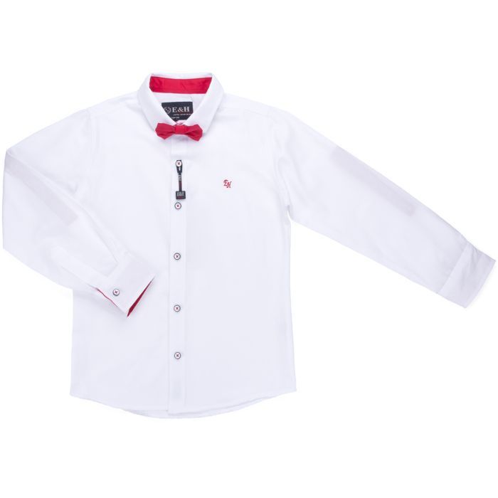 Рубашка детская E&H с красной бабочкой (G-233-140B-white-red)