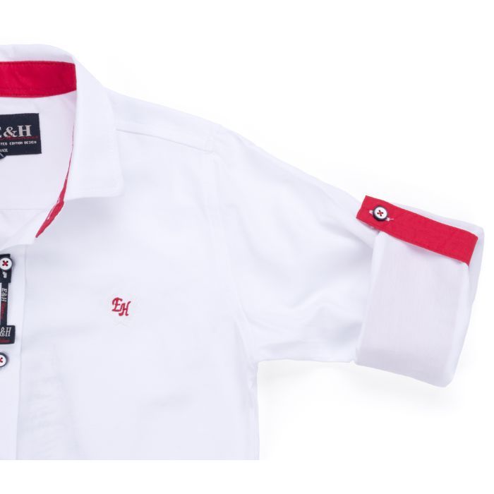 Рубашка детская E&H с красной бабочкой (G-233-140B-white-red) изображение 2