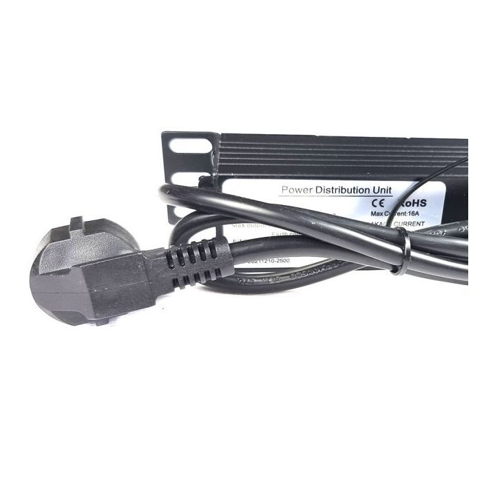 Силовой блок Eserver 19" 8 розеток, выкл., алюм. корпус PDU 220В, 16А (WT-2261A-GER-8WAY) изображение 6