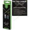 Дата кабель USB 2.0 AM to Type-C 1m flat nylon gray Vinga (VCPDCTCFNB1GR) изображение 4