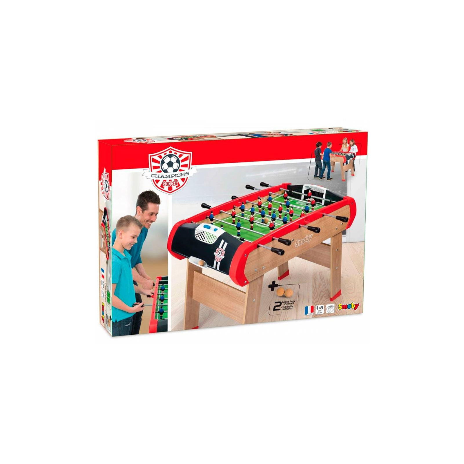 Настольный футбол Smoby Деревянный полупрофессиональный футбольный стол Чемпион (620400) изображение 2