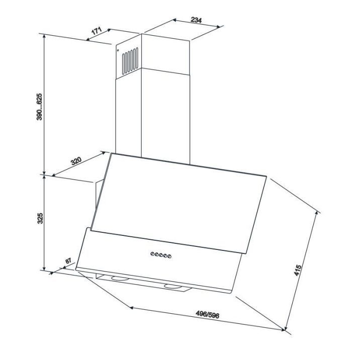 Вытяжка кухонная Eleyus Della 700 60 WH изображение 12