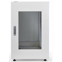 Шкаф напольный Ipcom 18U, 600x600 (С-18U-06-06-ДС-ПГ-1-7035) (115318)