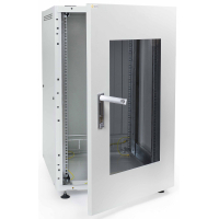 Шкаф напольный Ipcom 18U, 600x600 (С-18U-06-06-ДС-ПГ-1-7035) (115318) изображение 2